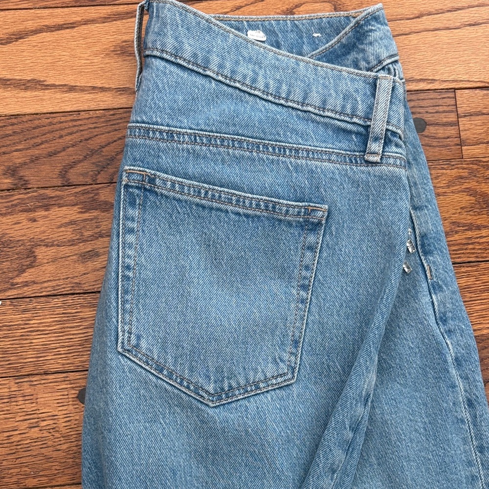 LOFT Blue Flare Jeans with Studded Details - Picture 5 of 6